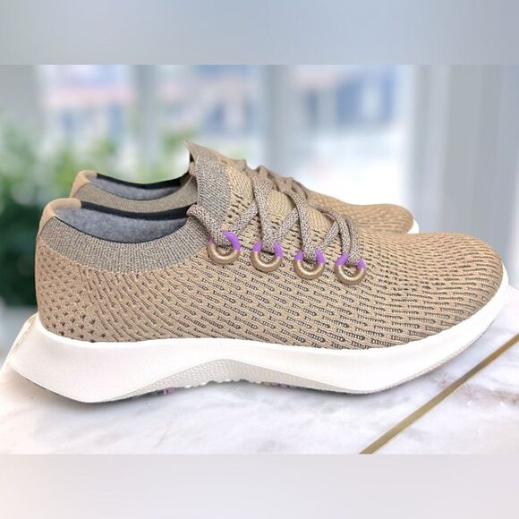 ALLBIRDS LIMITED EDITION Hazy Beige/Lux Purple (White Sole) Tree Dasher 2 Sz 9.5 - Picture 16 of 16